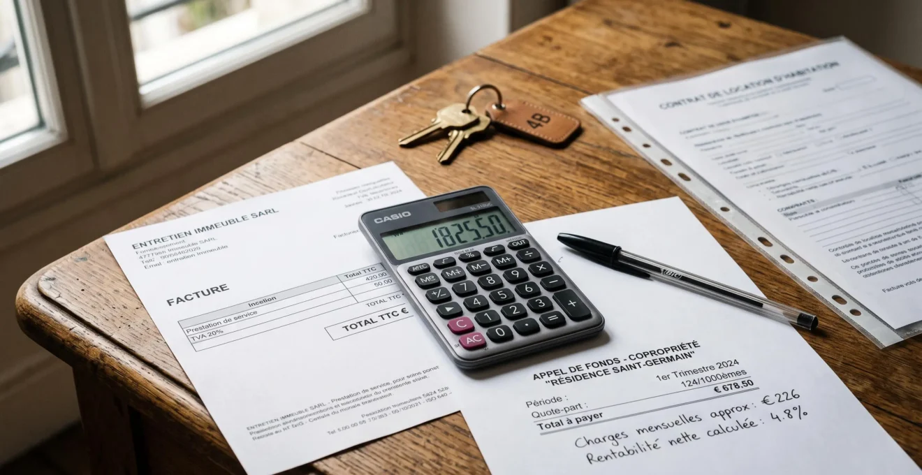 Calculatrice et factures de charges de copropriété pour calcul de rentabilité locative